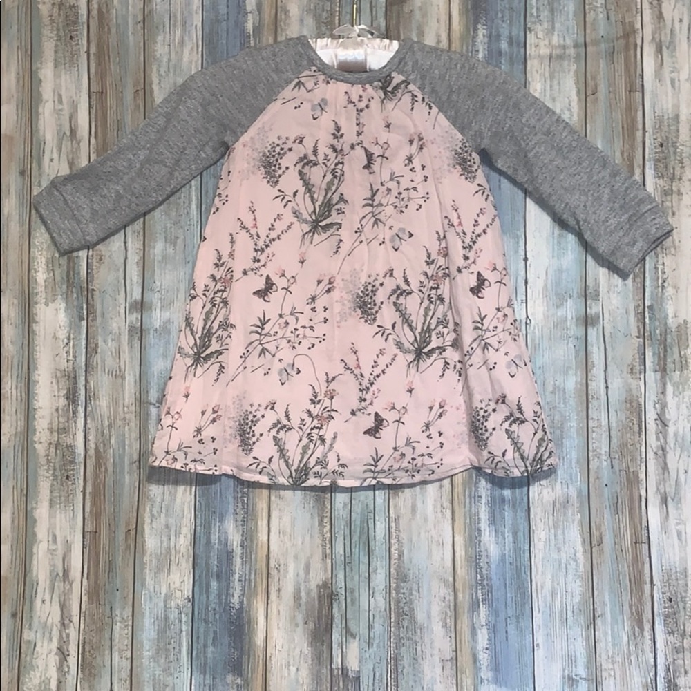 Little girls pink floral Dress